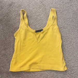 Brandy melville Yellow tank top crop top
